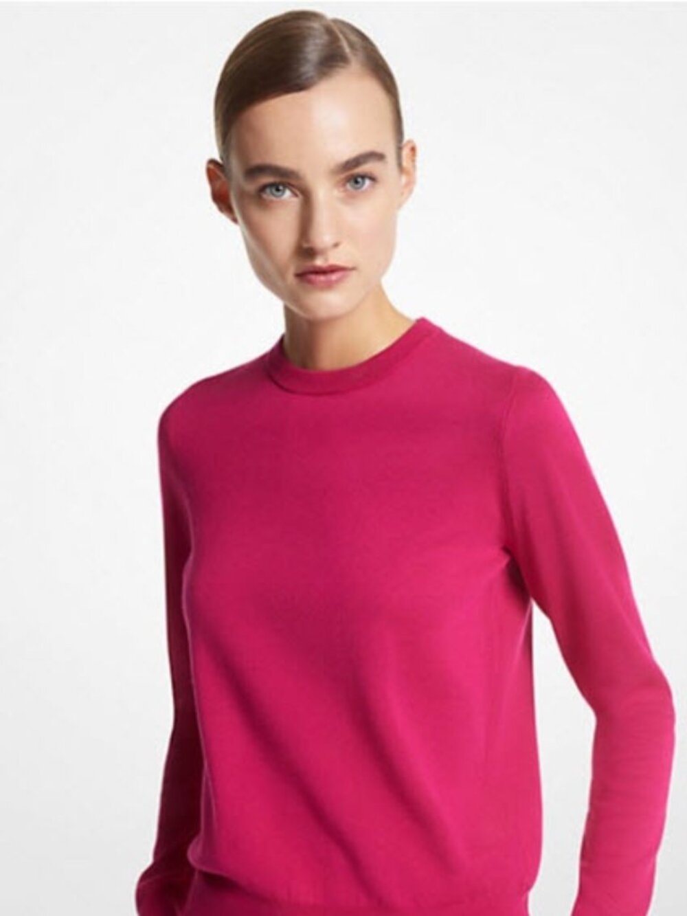 Banana Republic Merino Wool Fuchsia Crewneck Sweater Medium